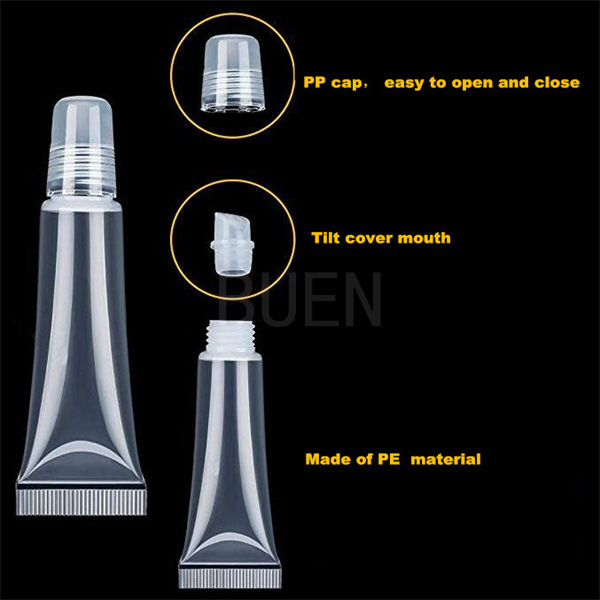 Transparent Clear Plastic Cosmetic Tube Packaging Cream With Screw Up Cap
