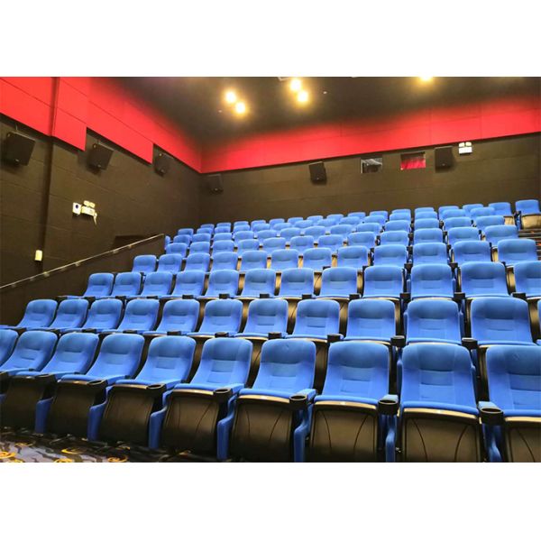 Fashionable Public Theater Seating With Wooden Writing Pad Foldable Cinema Chairs