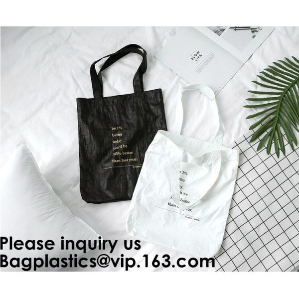 Tyvek Reversible Reusable Shopping Tote Beach Pool Travel Bag Ultra Soft FOLDABLE Material,Reusable Grocery Bag, Easily