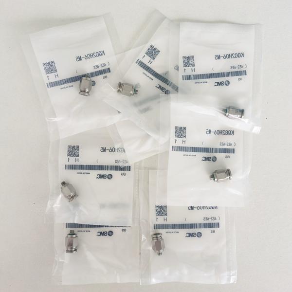 KQG2H06-M5 Connecteur mâle poussé pour connecter des raccords avec étancheur de fil, SS316