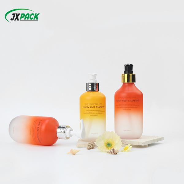 Gradient Frosted PET Plastic Lotion Bottle with Customizable 250ml or 300ml Capacity for Personal Skin Care