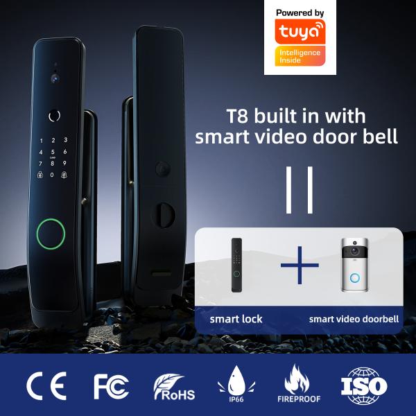 ODM Camera Door Lock Smart Video Door Phone Tuya APP BLE