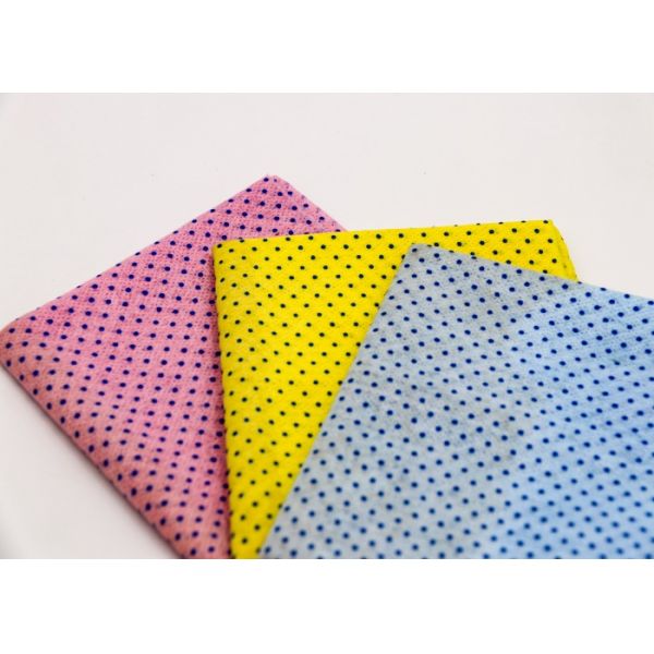 Disposable 50gsm Kitchen Wipes Non Woven Fabric Perforated Roll Cleaning Cloth