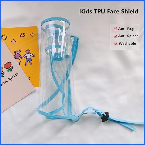 Kids Anti Spitting Clear Plastic Face Shield , Anti Splash Dust Face Shield