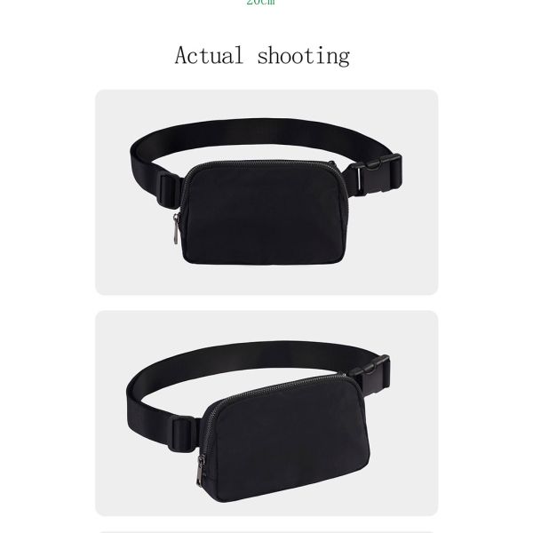 Unisex Casual Sports Waist Bags Crossbody Chest Bag With Adjustable Strap