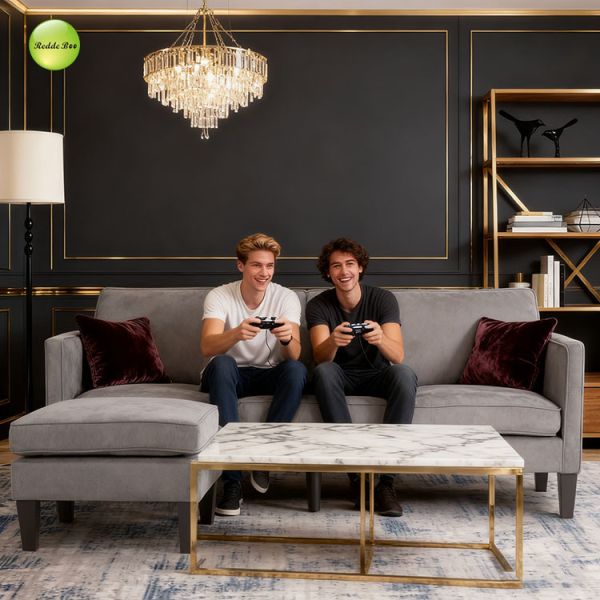Grey Modular Sofa: Timeless Aesthetic, Durable Build – Relaxing Reading Sanctuary Transform