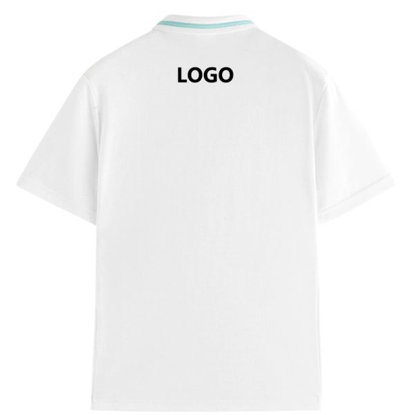 Men's Customized Embroidered 100% Cotton Polo Shirt Solid Color Short Sleeved Workwear Printed for Golf