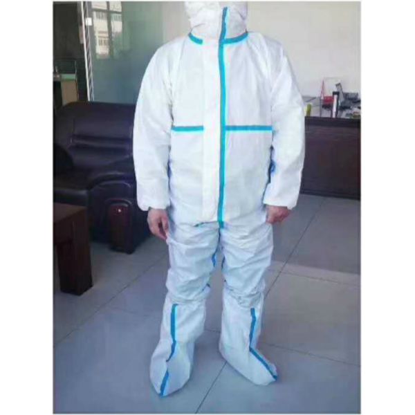 Sms Non Woven Disposable Medical Coverall Waterproof Dustproof white Color