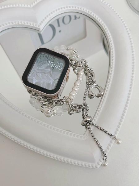 Bandes de bijoux en acier inoxydable pour Apple Watch série 8 7 6 5 4 3 2