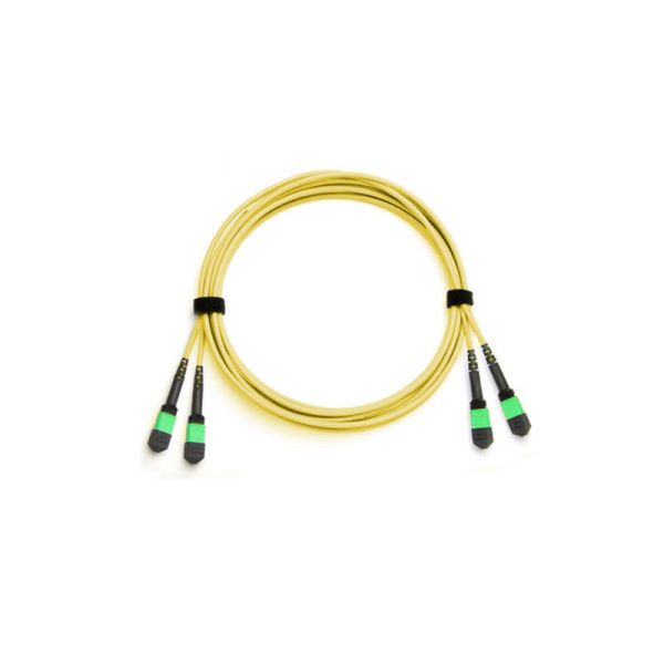 Yellow 3D Tested 96 Fiber MTP MPO Cable , Fiber Optic Cable Assemblies