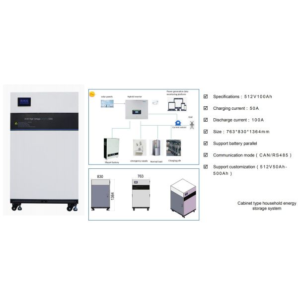 Домашнее хранение 5KWh солнечной энергии Стен-установило LiFePO4 батарею 51.2V 100Ah