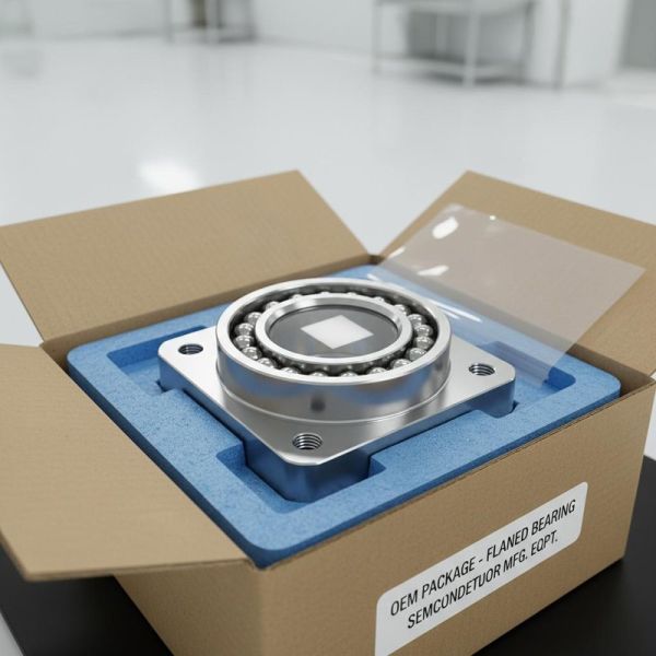 Oem Package Flanged Mounted Bearing Precision Engineered Suitable Semiconductor Manufacturing Equipment