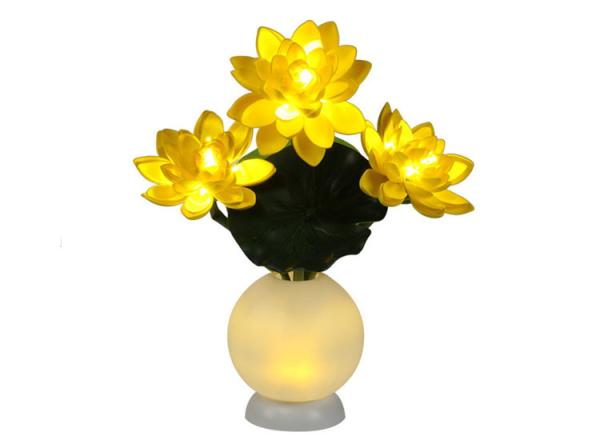Simulation lotus lamp LED night light fake flower indoor living room bedroom ornamental decorative lamp