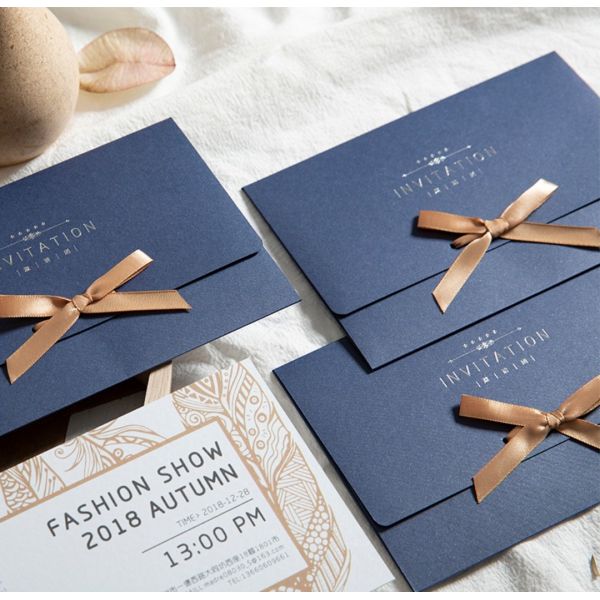 Custom Blue Wedding Invitation Gift Card Envelopes For 5x7 Cards