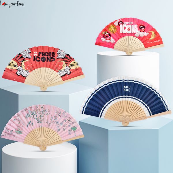 Personalised Hand Fans 23Cm Spanish Wooden Fan for Wedding Decorations and Business Gifts