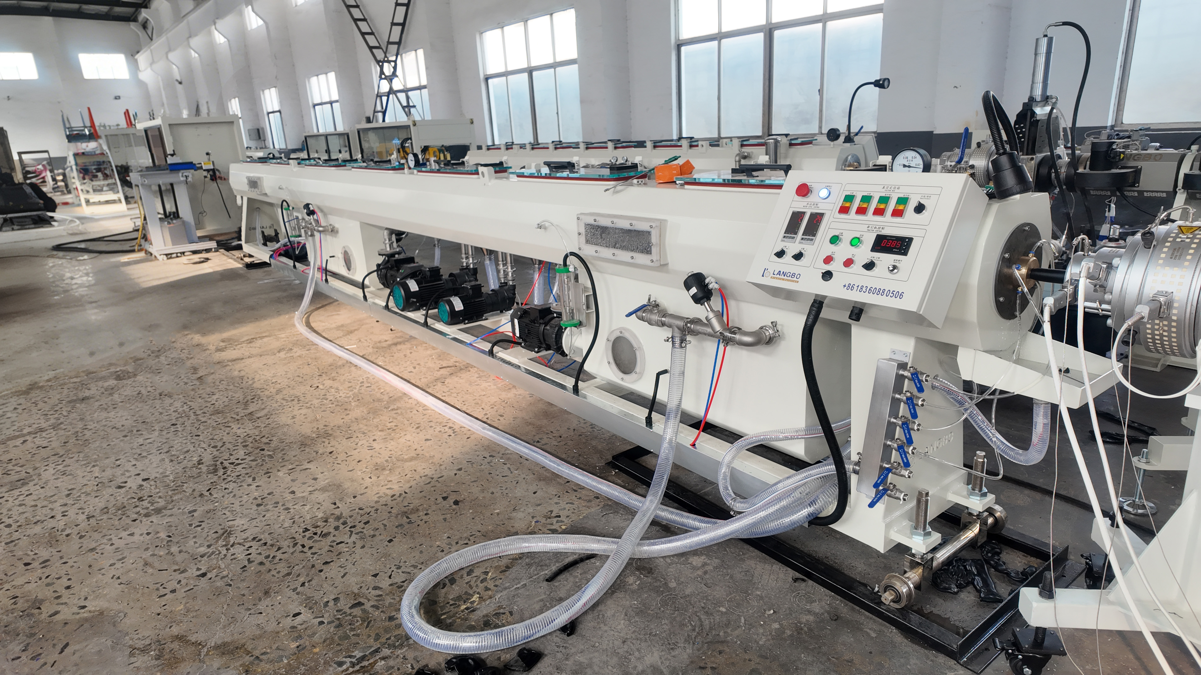 China Famous Durable HDPE LDPE PE PVC Pipe Extrusion Line Making Machine