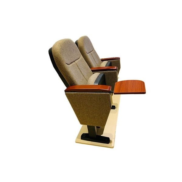 Chaises en bois en caoutchouc solides escamotables d'amphithéâtre d'église d'accoudoir