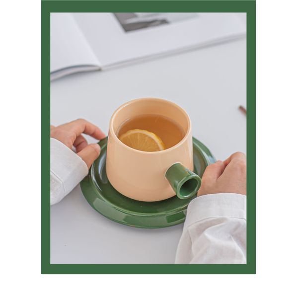 Керамические чайные чашки и наборы тарелок с пользовательскими цветами для ресторанов