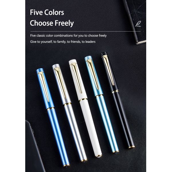 Bureau Entreprise stylo gel métallique Ecriture lisse stylo neutre Logo personnalisé