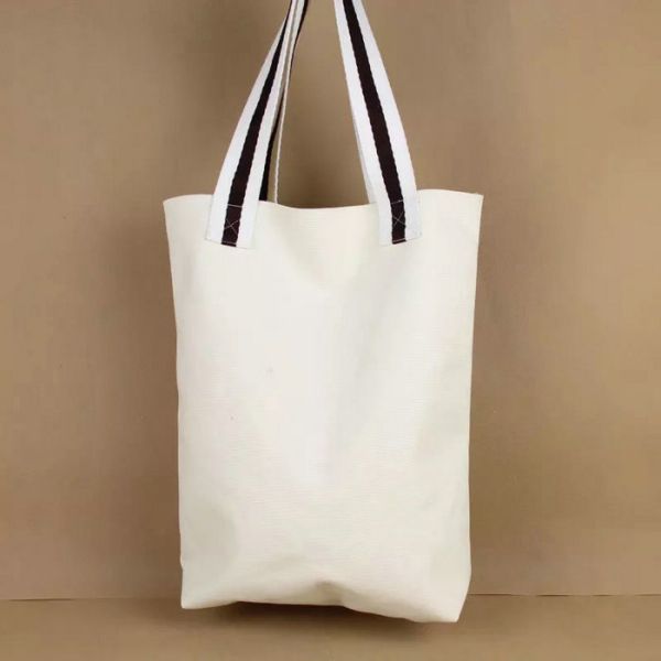 Embroidered Cotton Canvas Tote Bags Single Tree On The Surface Offset Printing