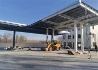 La station service préfabriquée de structure métallique a galvanisé des bâtiments en métal