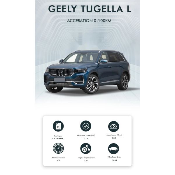 Geely Monjaro 2023 SUV Car 2.0 at 4WD Exclusive Gasoline featuring Turbo Engine Type