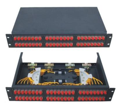 FC48 Cremalheira-Montou a caixa terminal de painel de remendo da fibra óptica aplicável na conexão de ramo da terminação da fibra