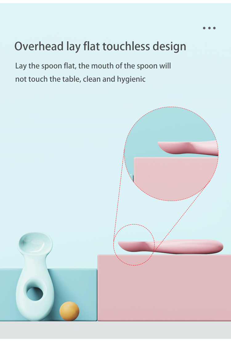 Customized Logo Pink Infant Self Feeding Spoon Baby Infant Feeding Utensils Feeding OEM