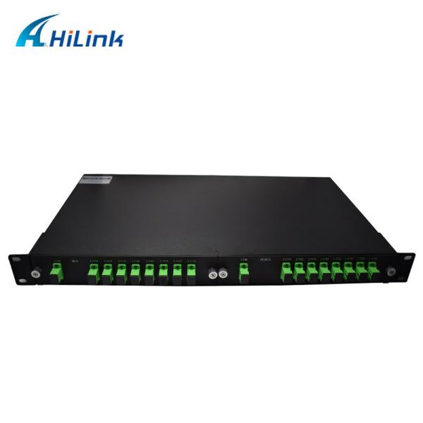 1U el casete CWDM Mux Demux con mitad de 2 ranuras clasificó los conectores enchufables de LGX LC APC