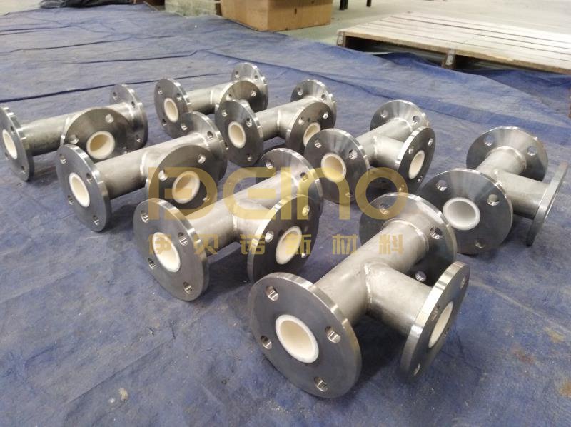 Custom Ceramic Coated Pipe Composite Pipe Tee Wear Resistant Ceramic Tube