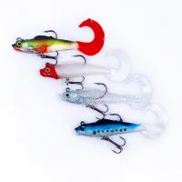 Appâts de pêche au plomb en silicone équipés d'un seul crochet à trois crochets 9g 9cm
