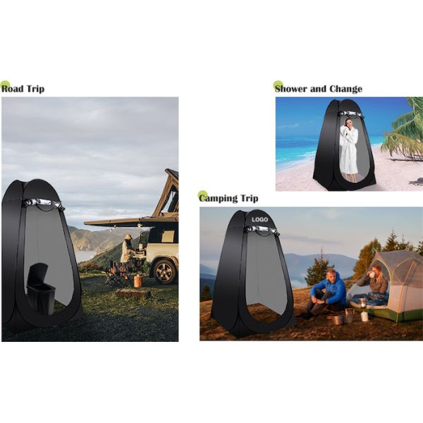 47.2*47.2*74.8 дюймов Чёрный серебристый полиэстер Поп-Ап палатка конфиденциальности с ультрафиолетовой защитой для кемпинга пляжные мероприятия