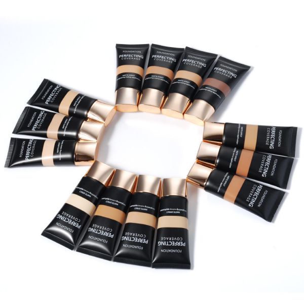 24 Color Full Coverage Waterproof Vegan Makeup Cream Foundation Matte Perfecting Coverage Foundation
