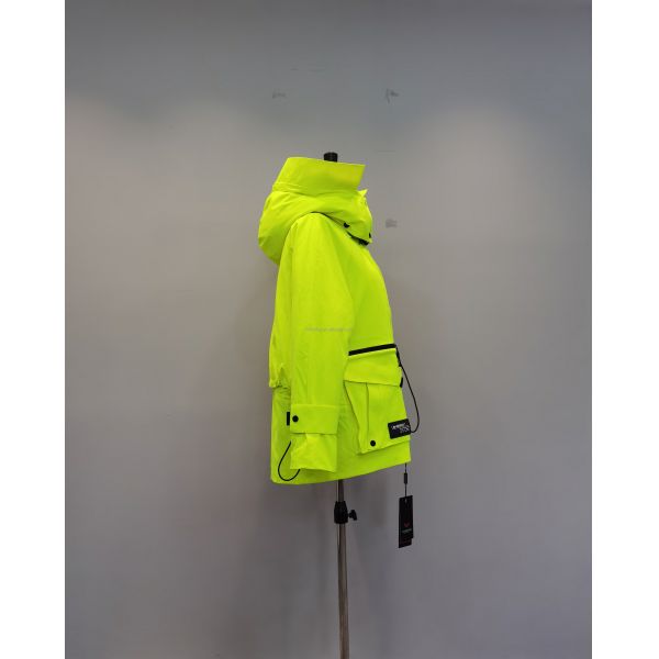 FODARLLOY 2022 new winter plus size warm women's coat long hooded cotton-padded clothes women shiny fashion yellow