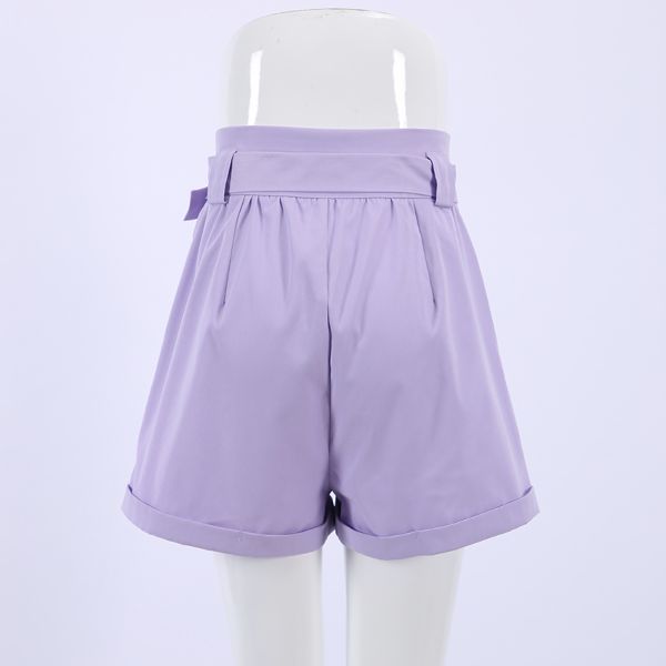 Sweet Cotton Short Pants Anti Wrinkle Korean Casual Pants With Belt