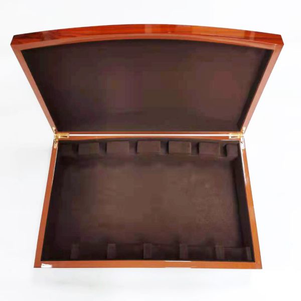 High Glossy Red Wine Bottle Storage Box Champagne Presentation Box With Logo