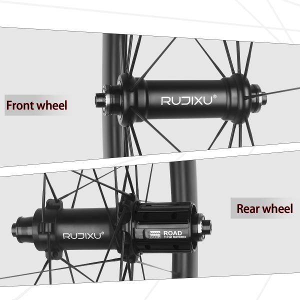 Customizable V Brake Wheelset 700C UD Matte Finishing Pillar Spoke Tubeless Rim Brake Wheelset