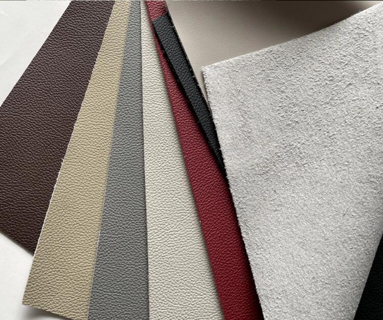 High-quality Embossed Lychee Litchi Grain Pu Pvc Artificial Bonded Recycled Bag Bonding Cactus Leather