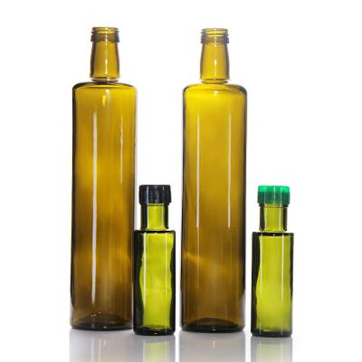Garrafa de óleo de vidro verde de oliva em volume 250 ml 1000 ml 1 l