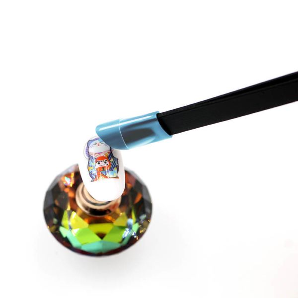 2 Heads Nail Care Tools Light Weight Tweezers With Silicone Pressing Head