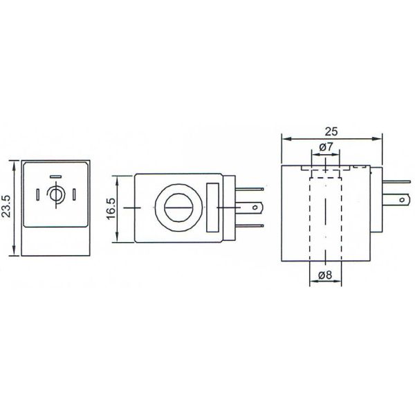 4V100 Series Pneumatic Solenoid Valve DIN43650 Form C Magnetic Coil