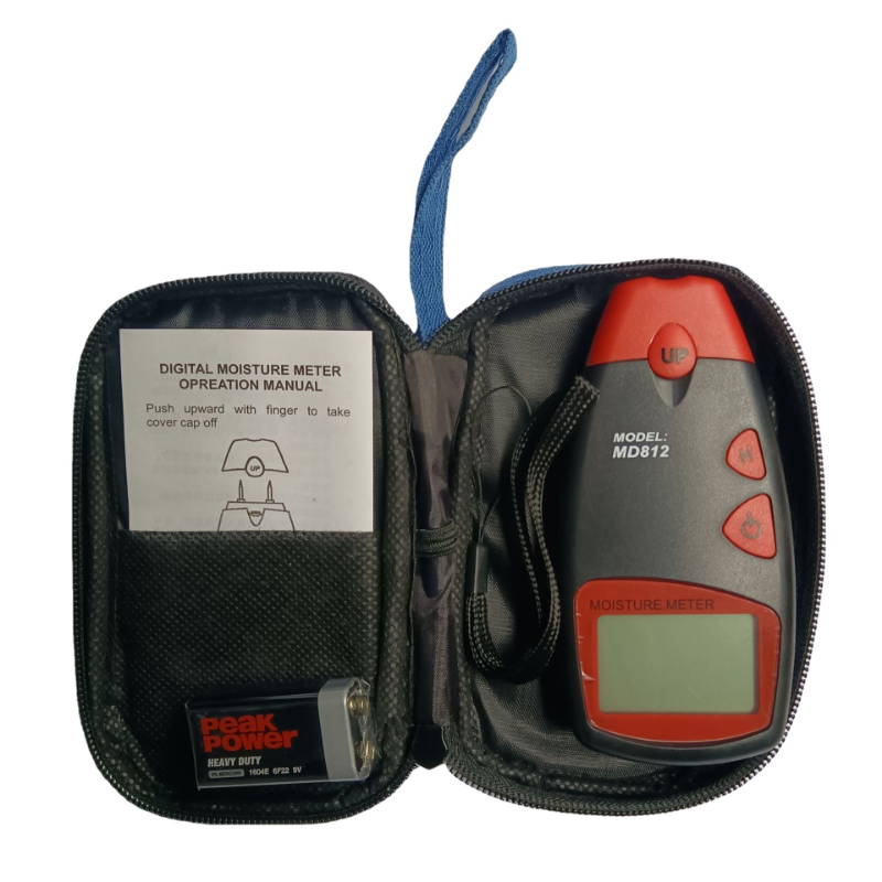 MD814 Four Needle Type Wood Hygrometer LCD Display Digital Wood Log Moisture Detector