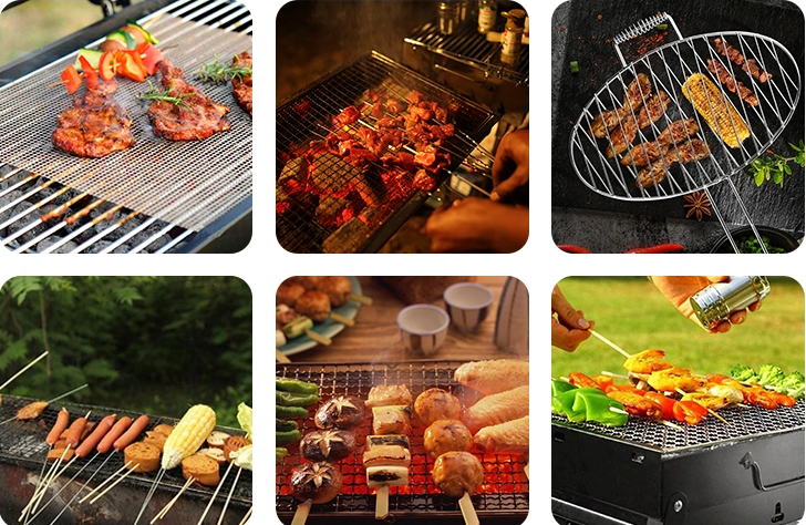 Не сетка гриля БАРБЕКЮ нержавеющей стали ручки решетка гриля 20 дюймов круглая