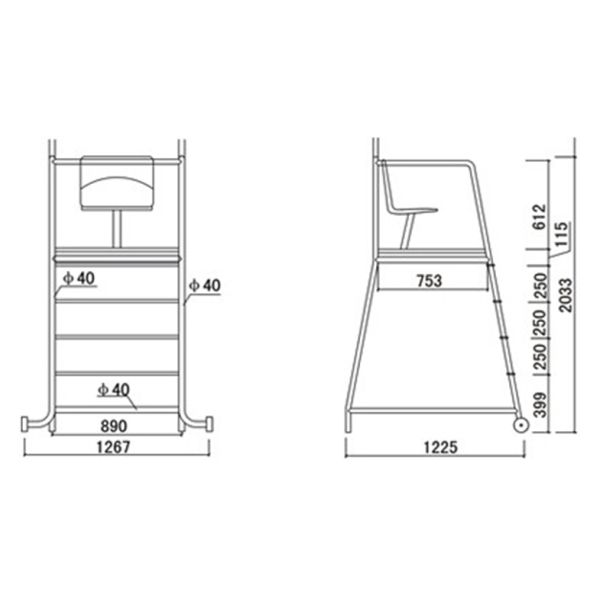 Swimming Pool Accessories Stainless Steel Lifesaving Device Lifeguard Chair