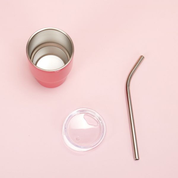 Mini Shot 2oz Curve Tumbler - Double Wall Vacuum Insulated - Nonslip Bottom - Stainless Steel Tumbler