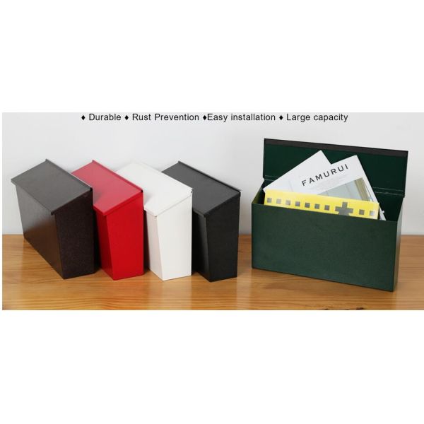 Внешний современный дизайн Большой настенный почтовый ящик Металлический почтовый ящик Толщина 0,8 мм