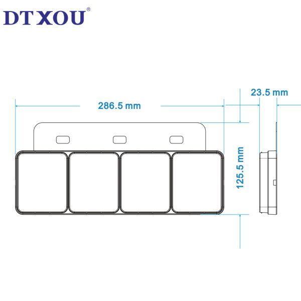 Easy Installation 12v 24v Leds Amber Red Blue White Color Iron Plate Trucks/trailer Side Marker & Down Corner Light