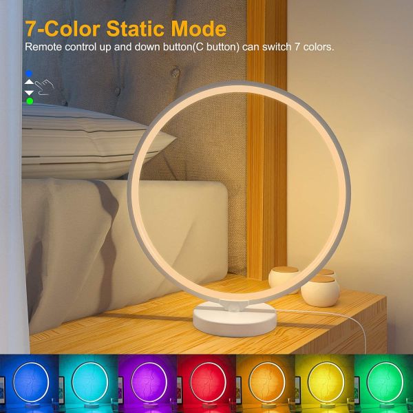 3000K Color Temperature RGB Table Lamp with APP Control and Aluminium Material for Living Room