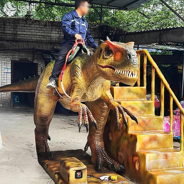 Silicone Dinosaur Electric Ride On Car 220V For Amusement Parks
