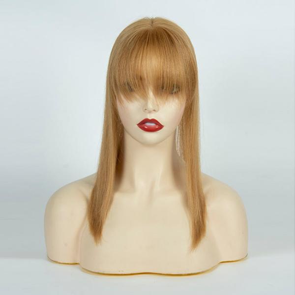 Natural Real Remy Mono Finos Perucas de Toupee Feminino Cabelo Humano Com Bangs